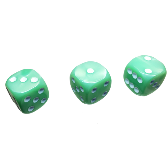 The Fantasy Trip: 14mm Mint d6 Dice Set