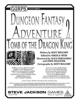 GURPS Dungeon Fantasy Adventure 2: Tomb of the Dragon King