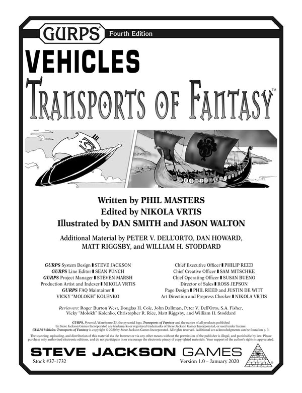 GURPS Vehicles: Transports of Fantasy
