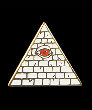 Buy white-w-red-eye Illuminati Pin
