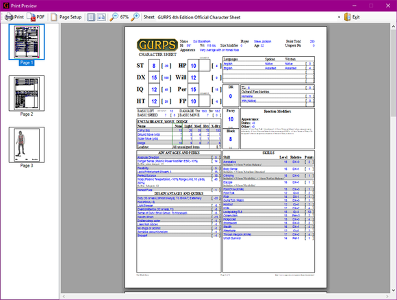 GURPS Character Assistant